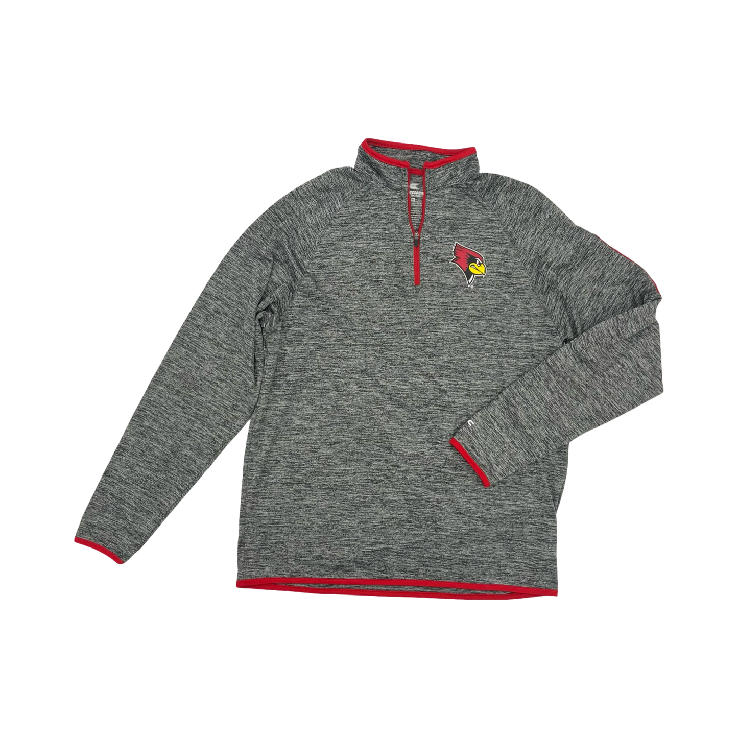 Athletic Top Ls Collar By Colosseum In Grey & Red, Size:M