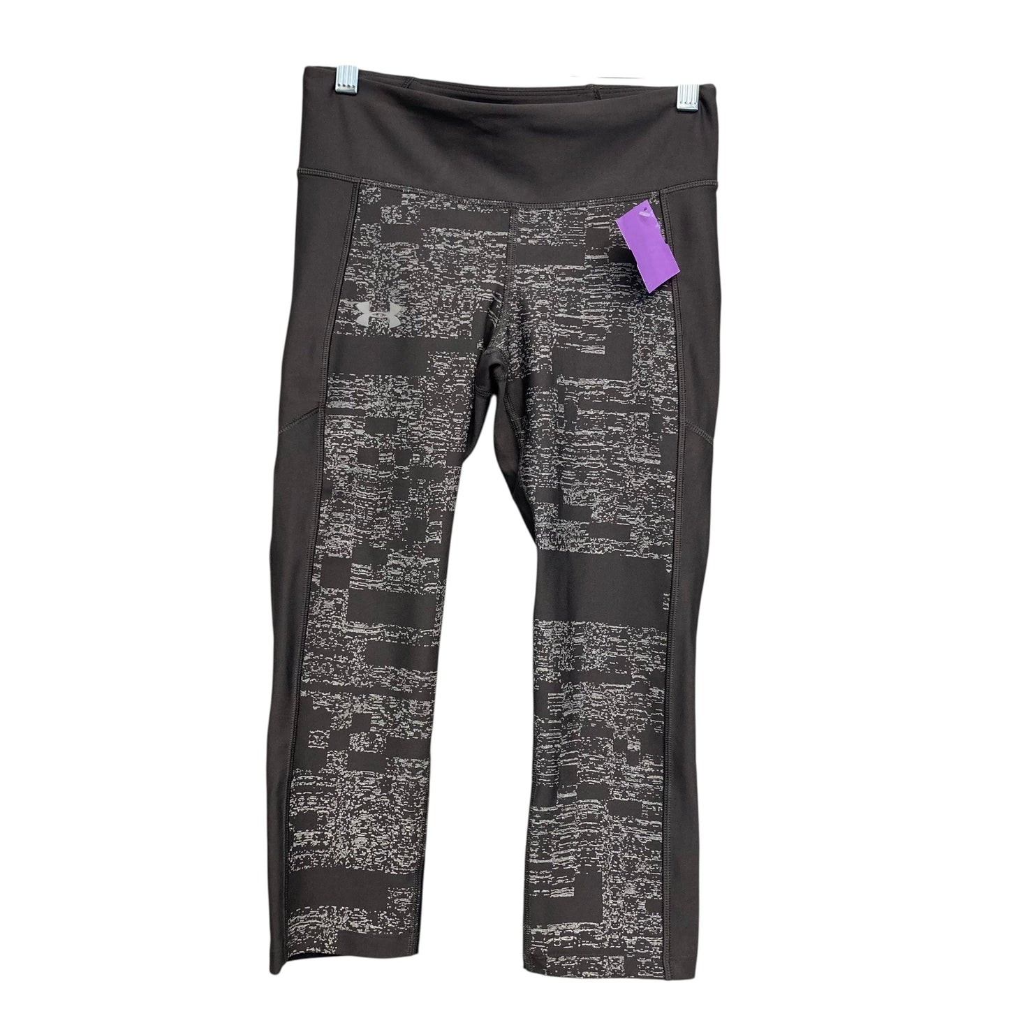 Athletic Leggings Capris By Under Armour In Grey, Size:S