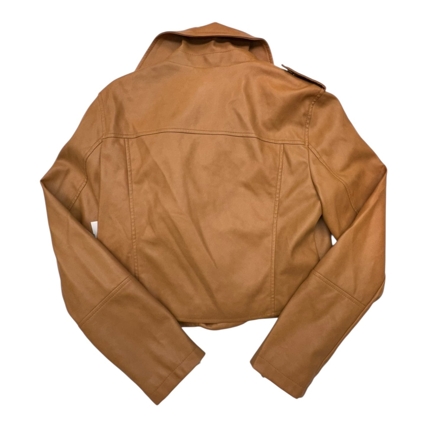 Jacket Moto Leather By  bagatelle In Brown, Size:M