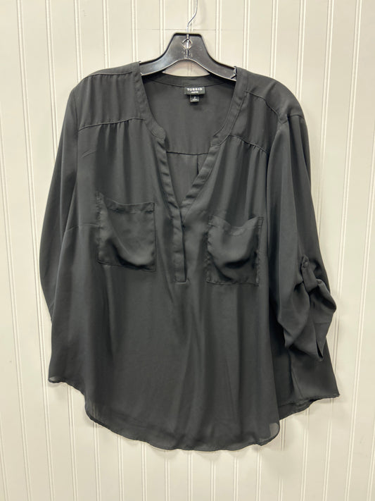 Blouse Ls By Torrid In Black, Size:2X