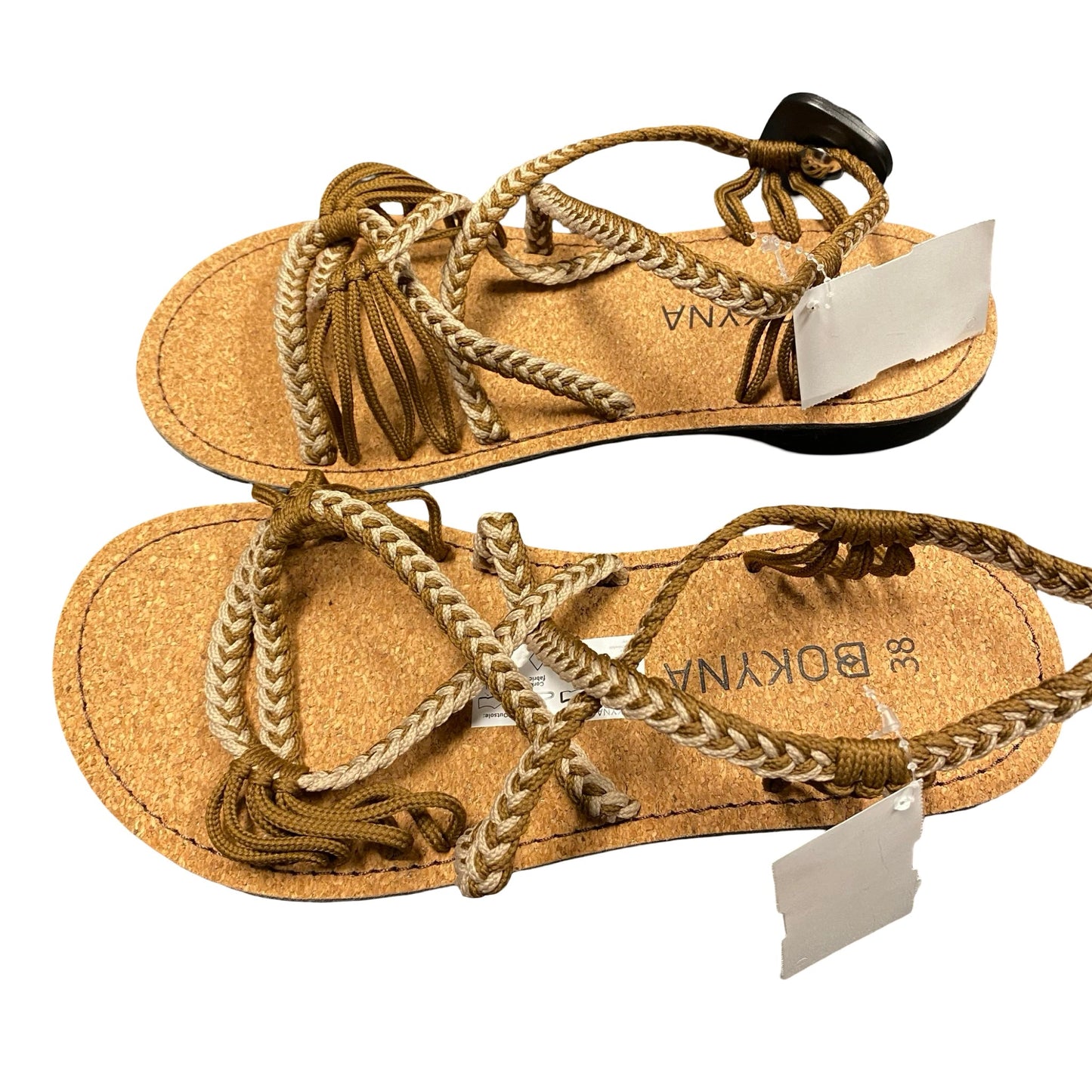 Sandals Flats By Cmc In Brown, Size:7.5