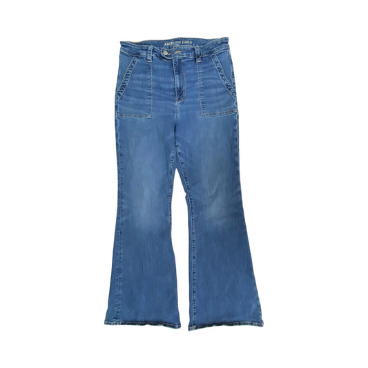Jeans Flared By American Eagle In Blue, Size:14