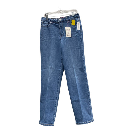 Jeans Straight By Gloria Vanderbilt In Blue, Size:14