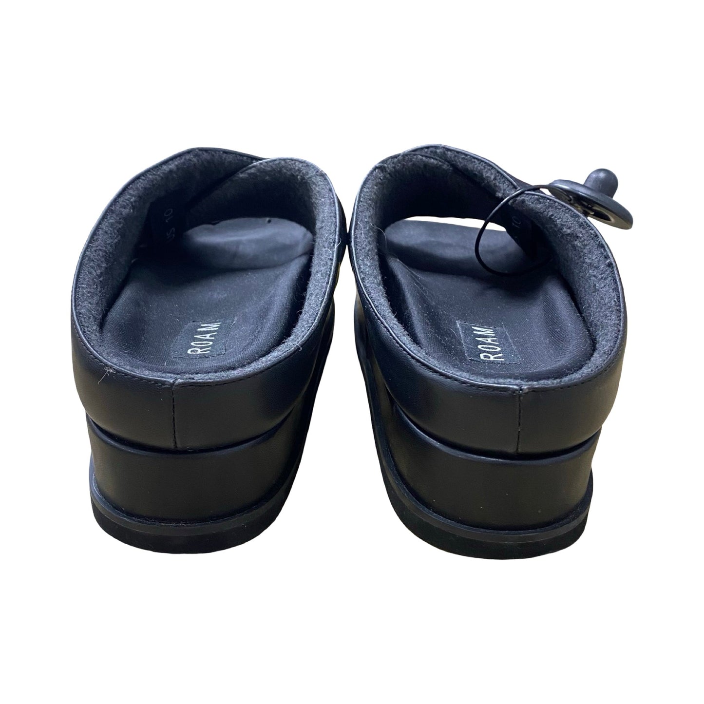Sandals Heels Platform By Roam In Black, Size:10