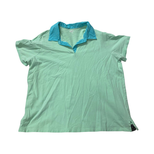 Top Ss By Lands End In Blue & Green, Size:2X