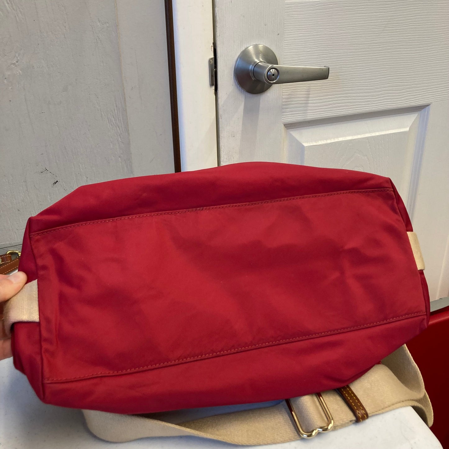 Handbag Designer By Dooney And Bourke In Red, Size:Large