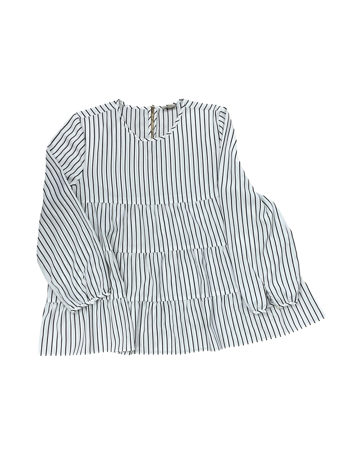 Top 3/4 Sleeve By Cremieux In Black & White, Size:Xs