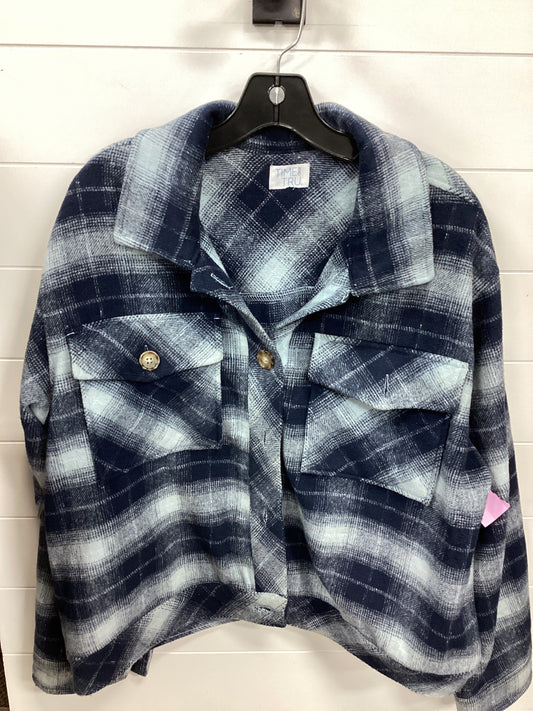 Jacket Fleece By Time And Tru In Blue, Size:M