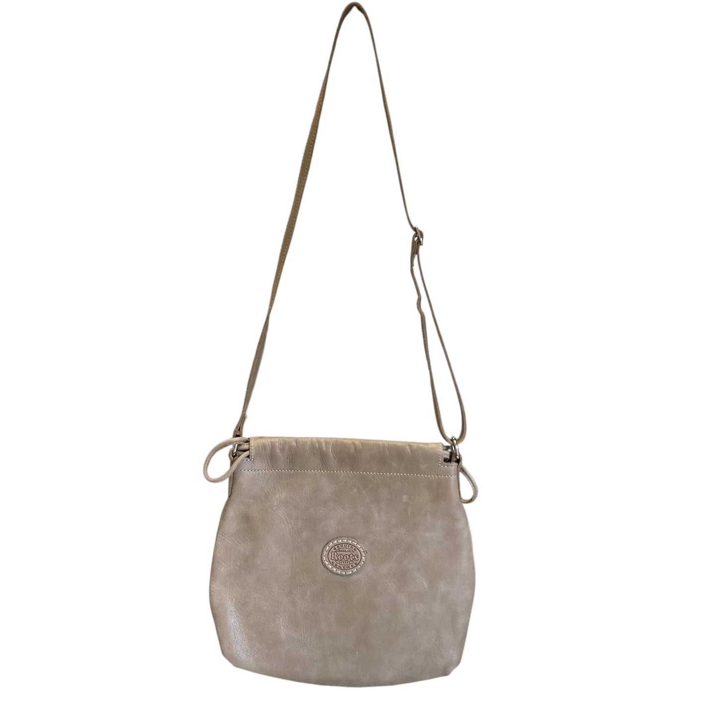 Handbag Leather By Roots In Beige, Size:Small