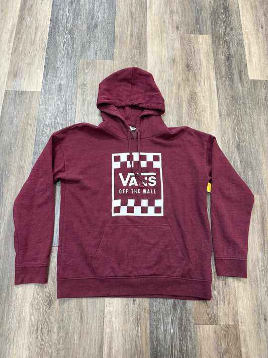 Sweatshirt Hoodie By Vans In Maroon, Size:Xl