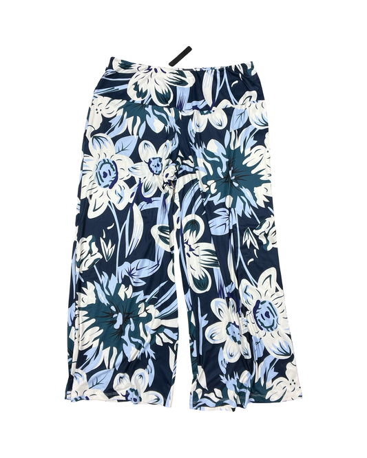 Pants Lounge By Clothes Mentor In Blue & Cream, Size:2X