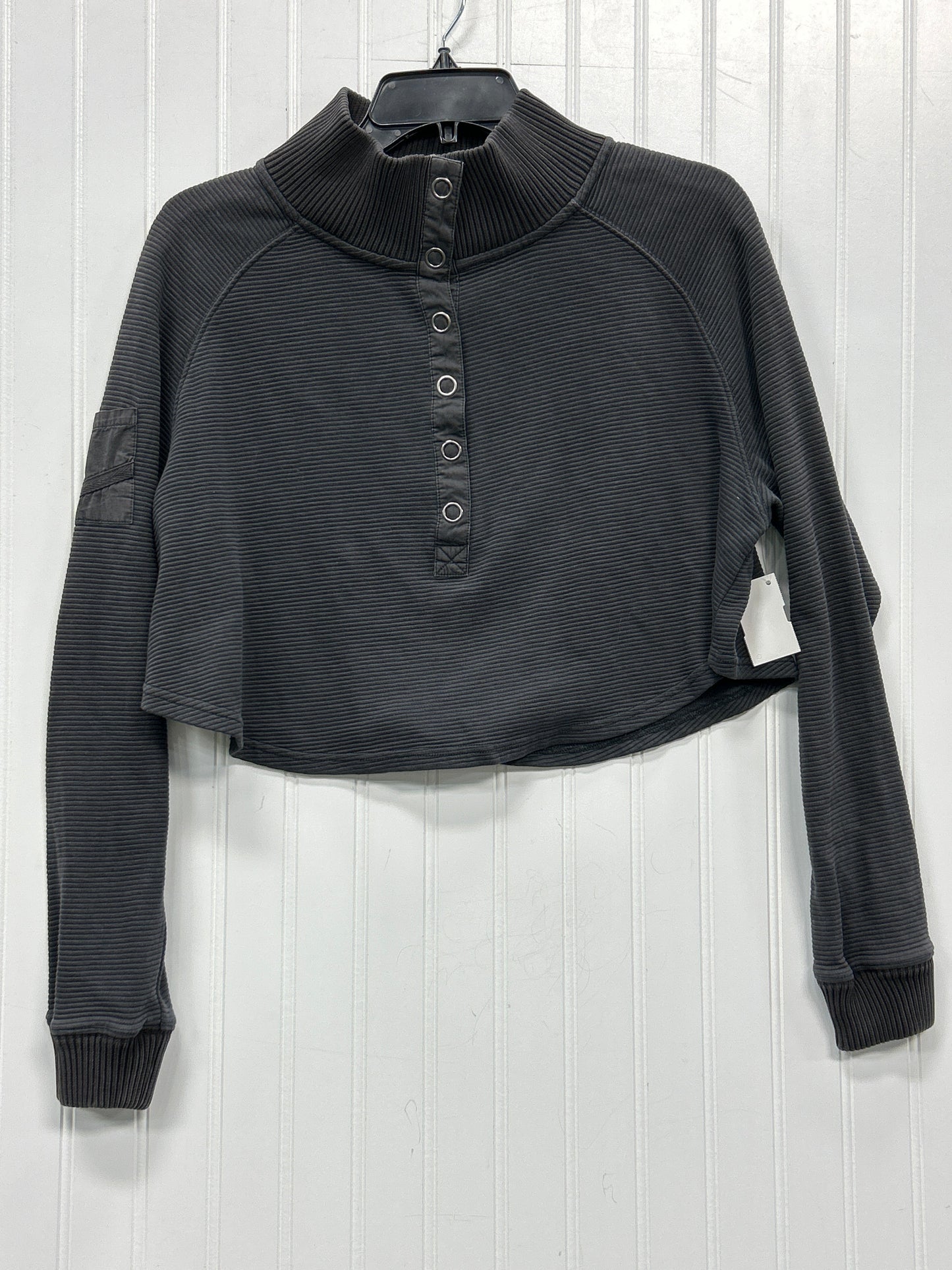 Athletic Top Ls Collar By Free People In Grey, Size:Xs