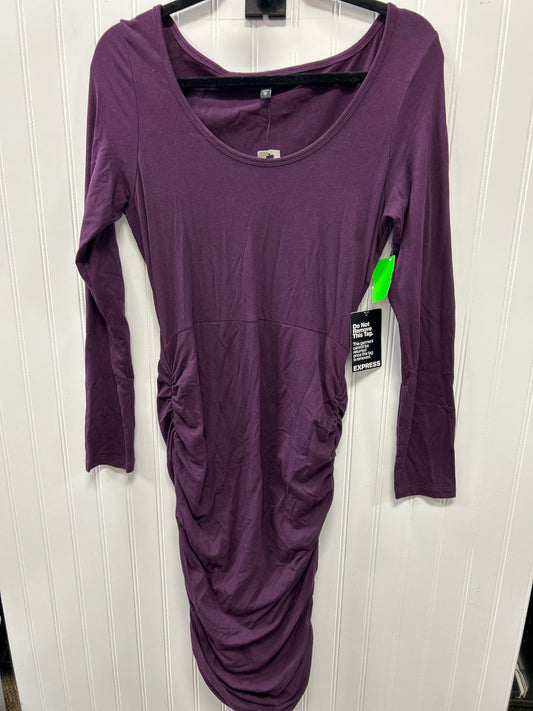 Dress Casual Midi By Express In Purple, Size:M