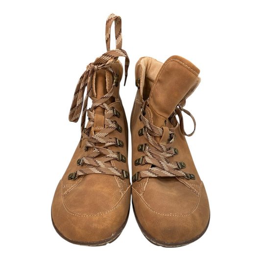 Boots Ankle Flats By Boc In Brown, Size:8.5