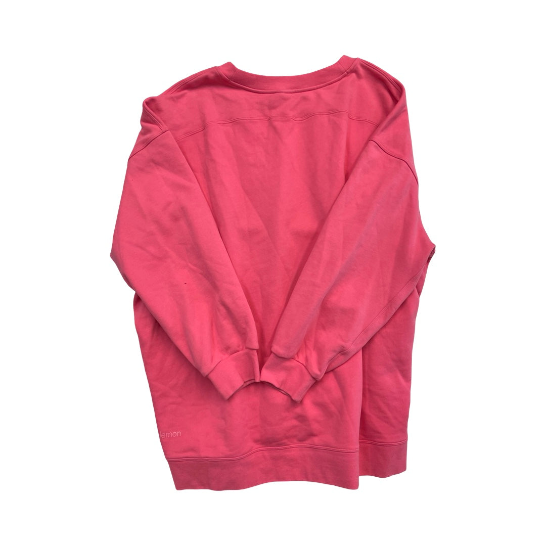 Athletic Sweatshirt Crewneck By Lululemon In Pink, Size:18