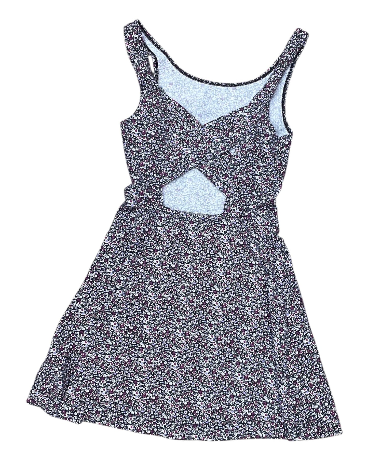 Dress Casual Midi By American Eagle In Grey & Pink, Size:Xs