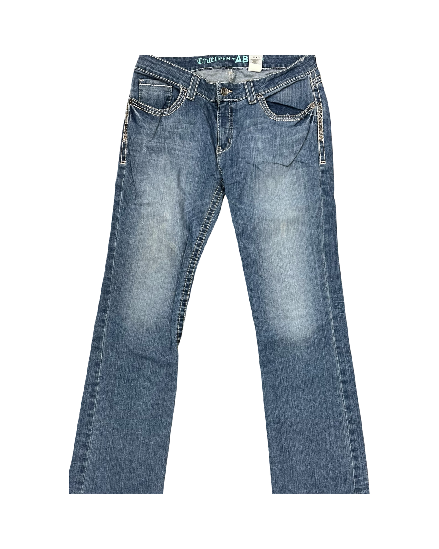 Jeans Flared By Clothes Mentor In Blue Denim, Size:14