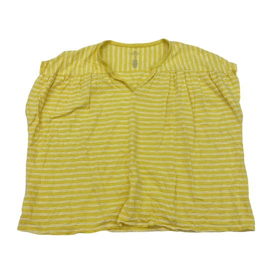 YELLOW ST JOHNS BAY TOP SS BASIC, Size 2X