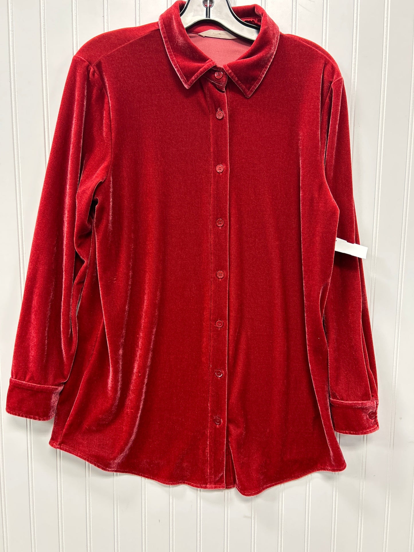 Blouse Ls By Soft Surroundings In Red, Size:S