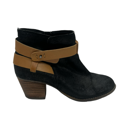 Boots Ankle Heels By Dolce Vita In Black & Tan, Size:8
