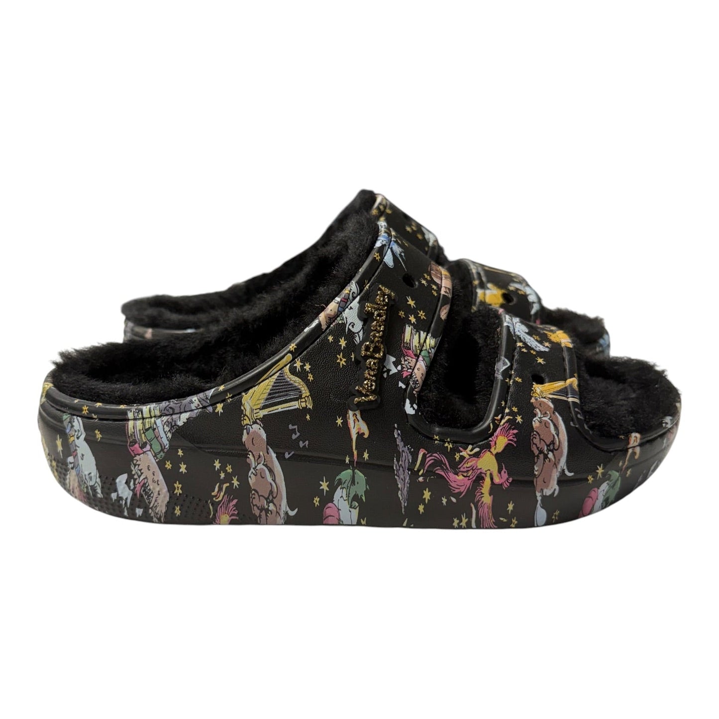 Sandals Flats By Crocs In Black, Size:7