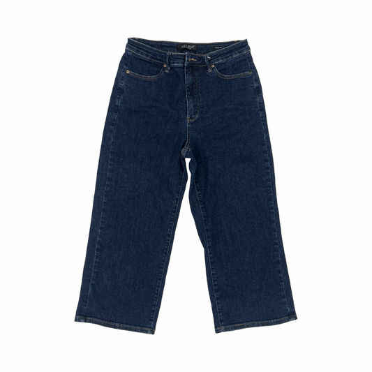 Jeans Cropped By Judy Blue In Blue Denim, Size:12