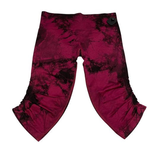 Athletic Leggings Capris Designer By Lululemon In Black & Red, Size:L