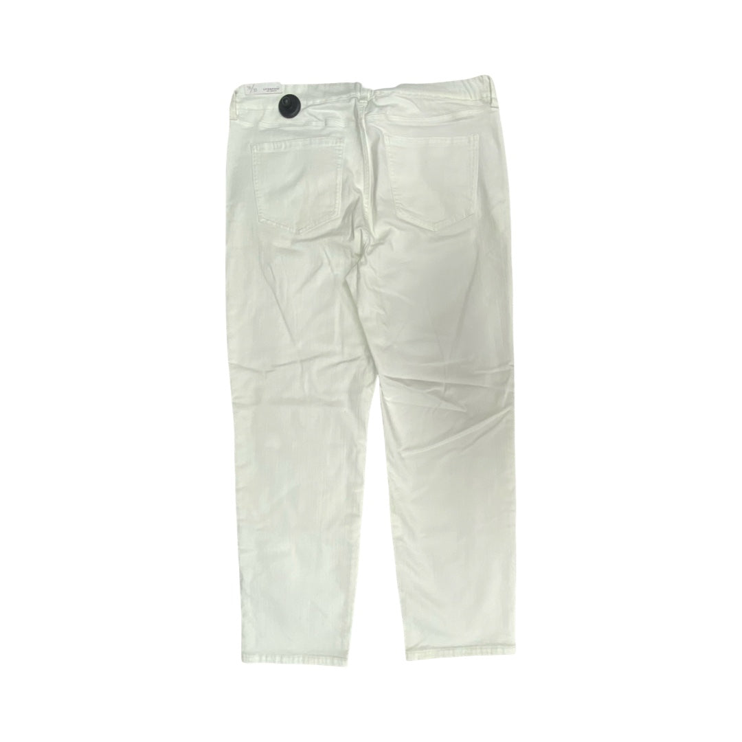 Jeans Straight By Liverpool In White Denim, Size:16