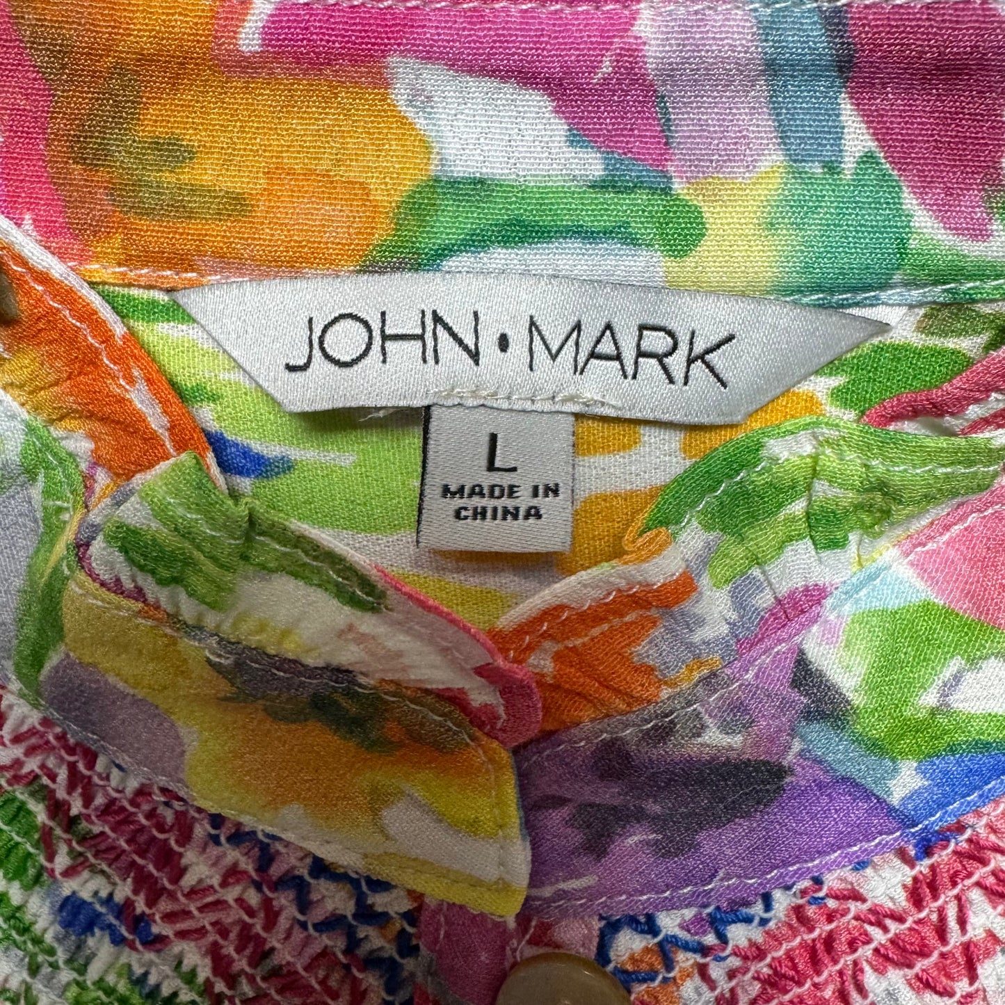 Spring Time Top Long Sleeve By John Mark In Floral Print, Size: L