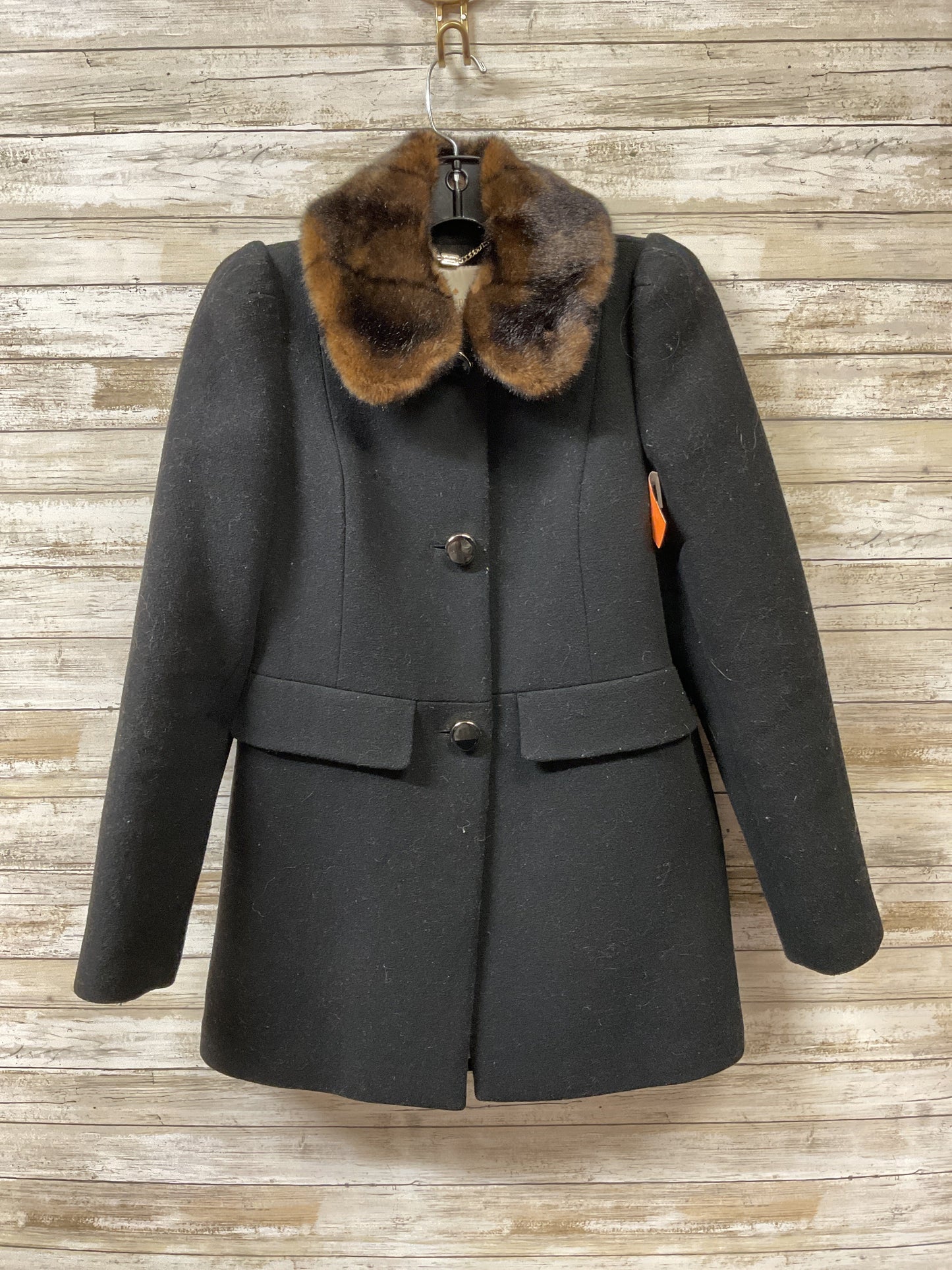 Coat Designer By Kate Spade In Black, Size:Xs