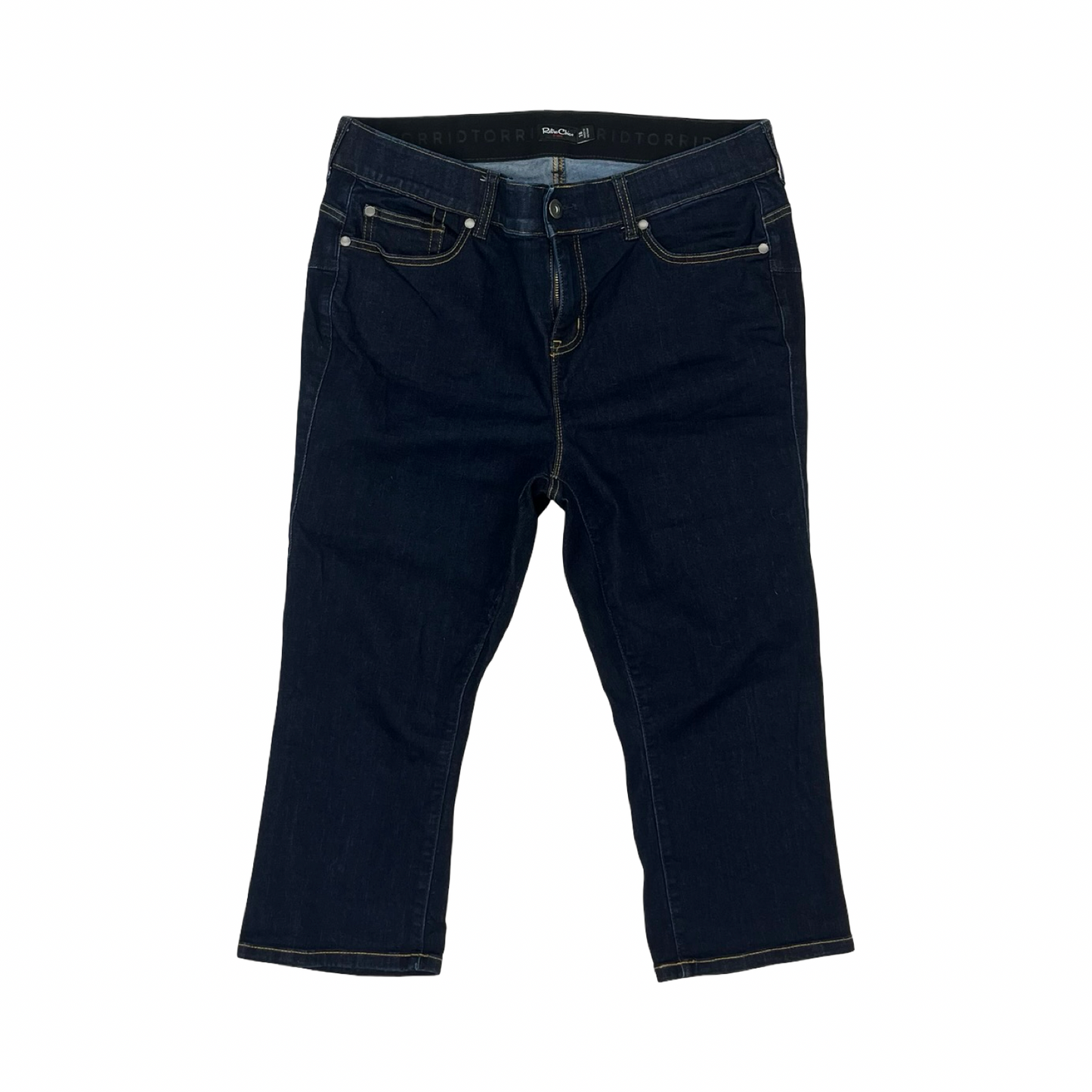 Jeans Cropped By Clothes Mentor In Blue Denim, Size:18