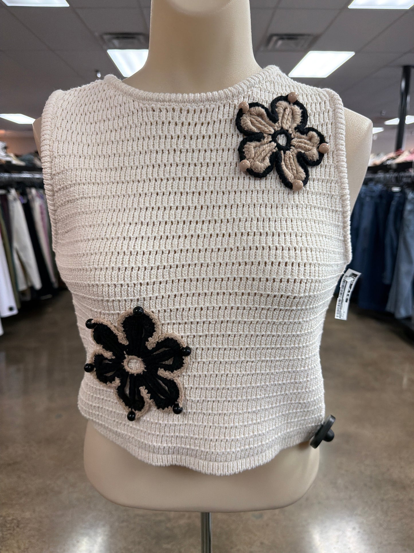 Vest Sweater By Industry In Tan, Size:M