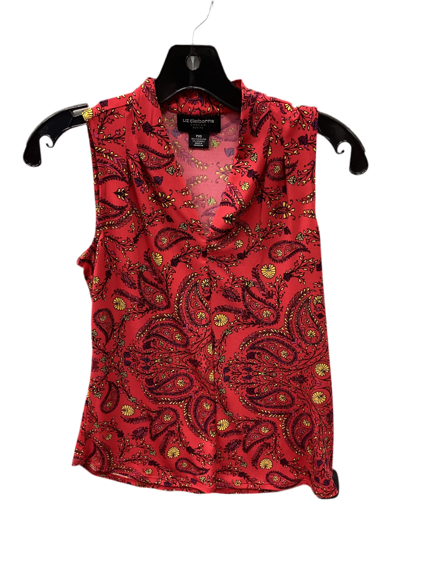Top Sleeveless By Liz Claiborne In Red, Size:Xsp