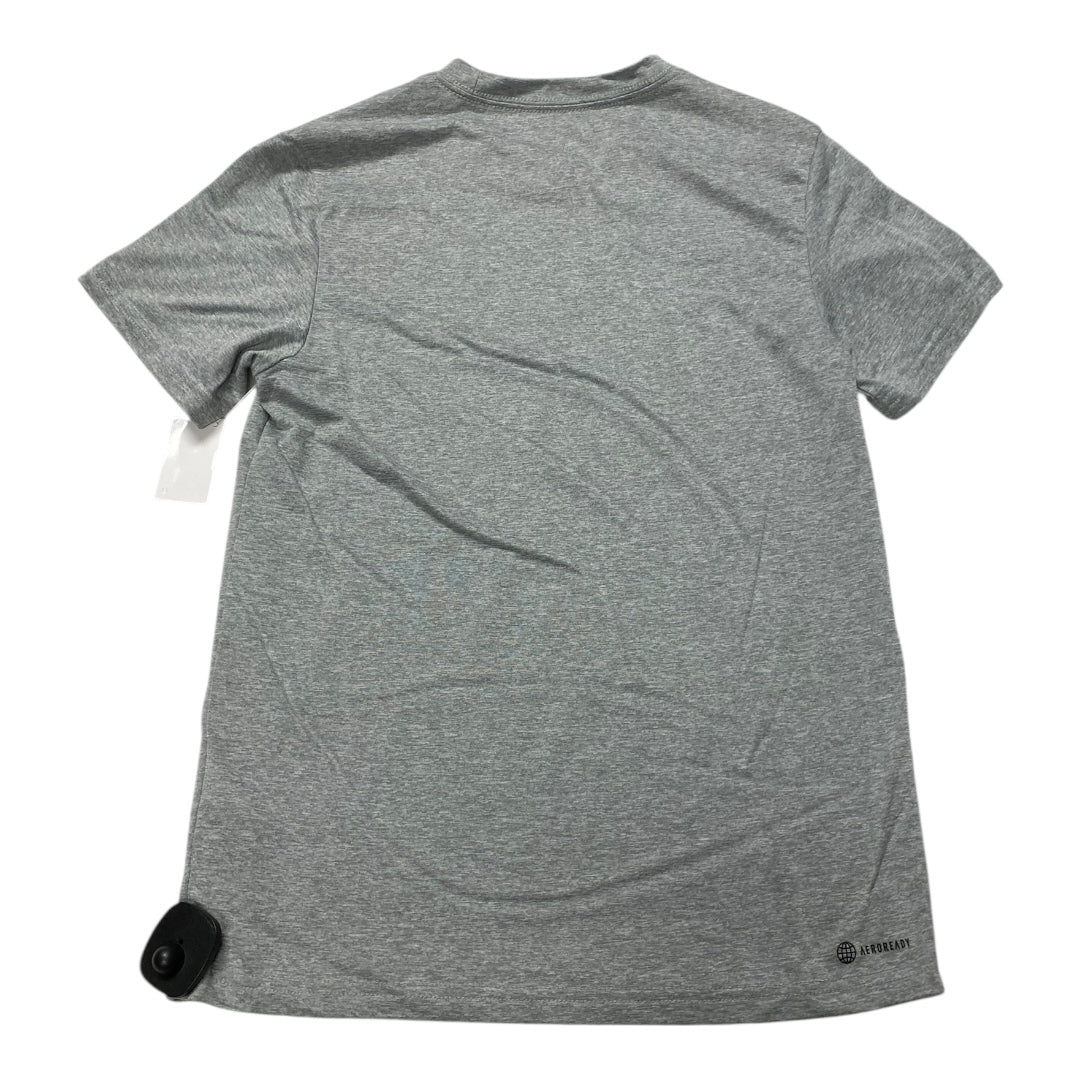Athletic Top Ss By Adidas In Grey, Size:S