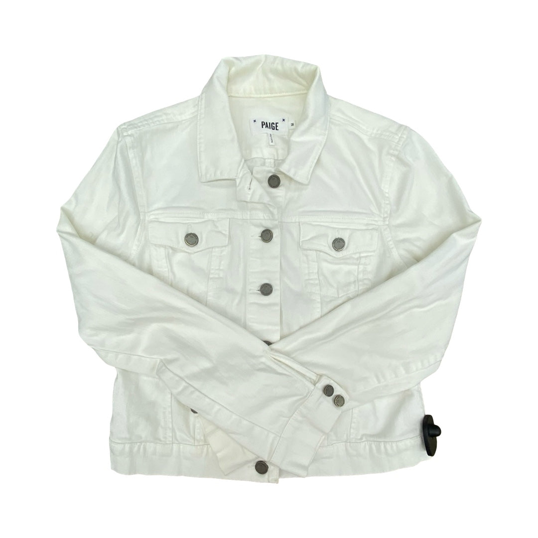Jacket Denim By Paige In White, Size:M