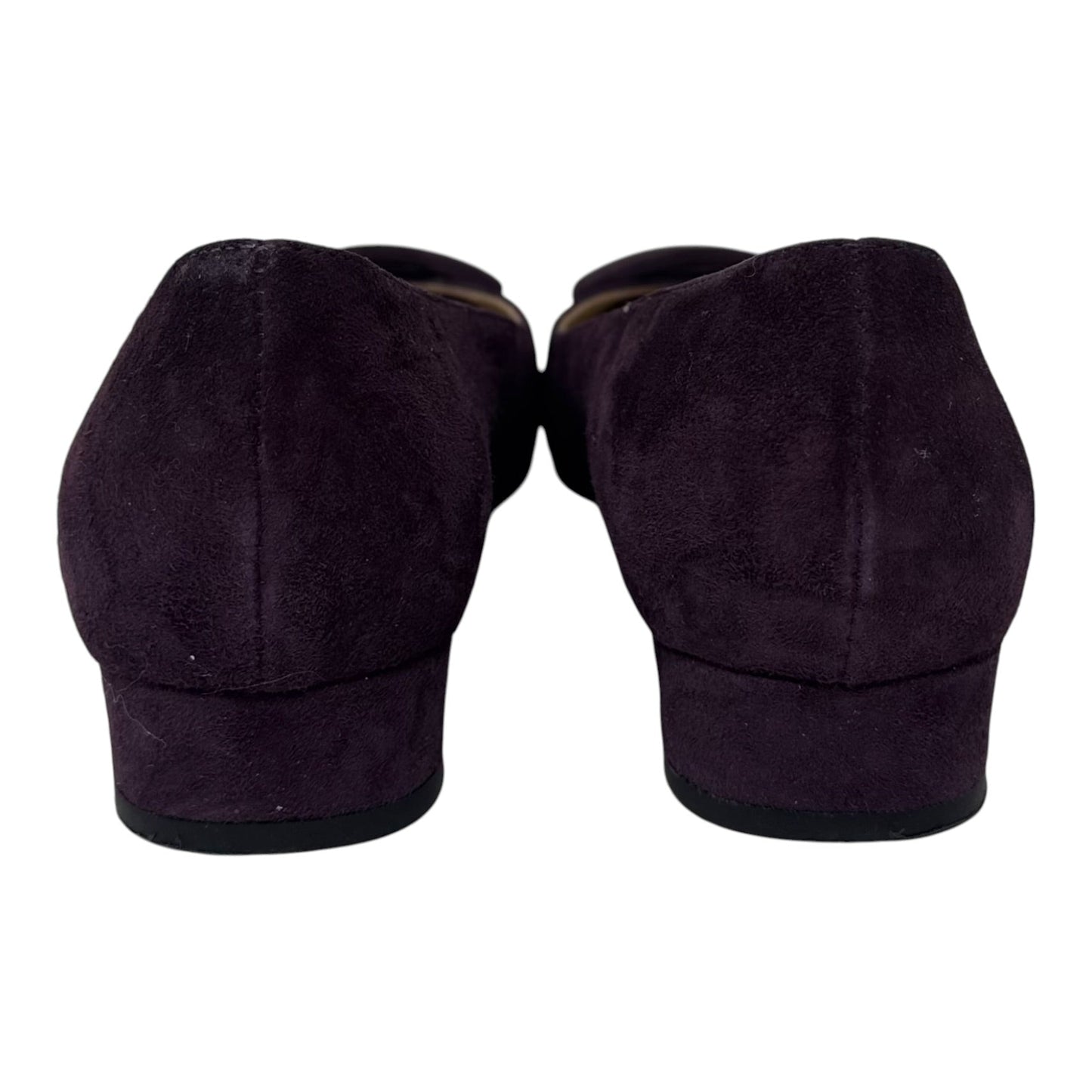Suede Shoes Heels Block By Ann Mashburn In Purple, Size: 7.5 (37.5)
