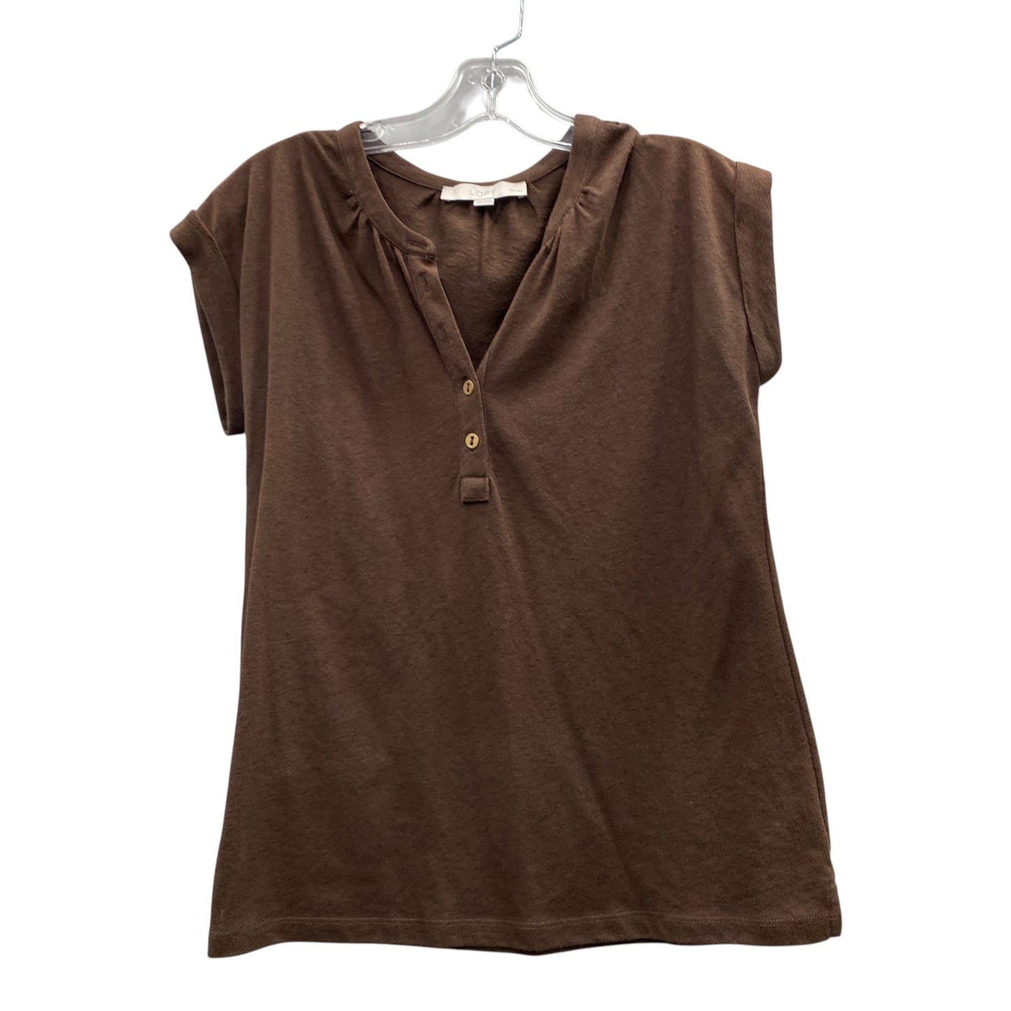Top Ss By Loft In Brown, Size:Xsp