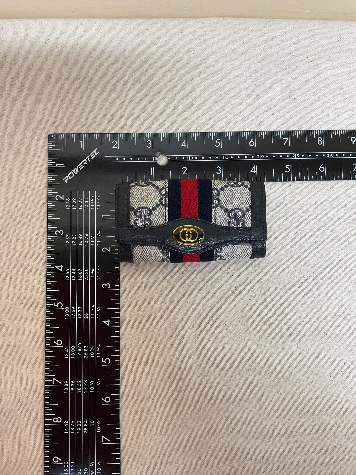 Accessory Luxury Designer Tag By Gucci In Black & Cream