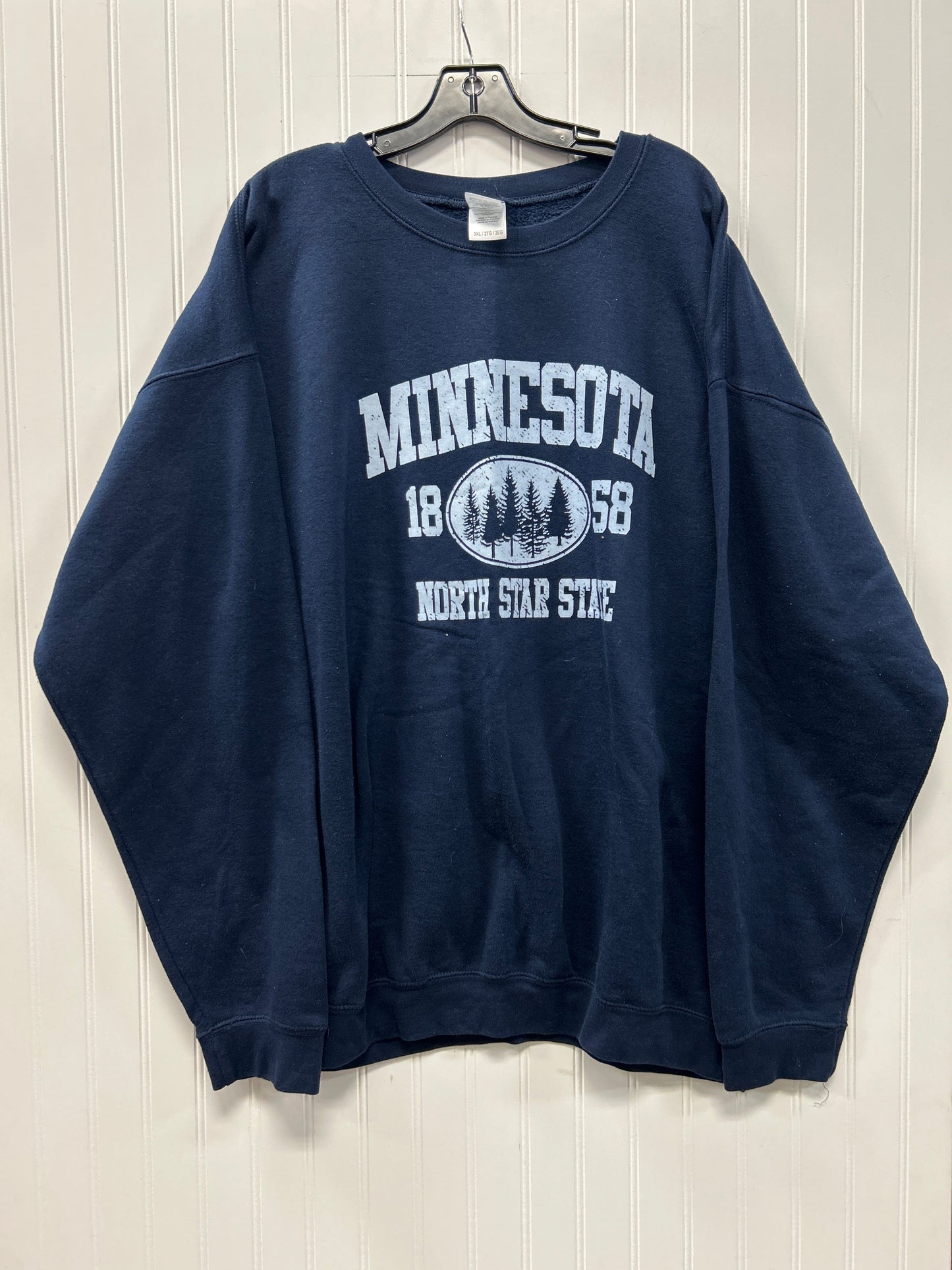 Sweatshirt Crewneck By Cmc In Navy, Size:3X