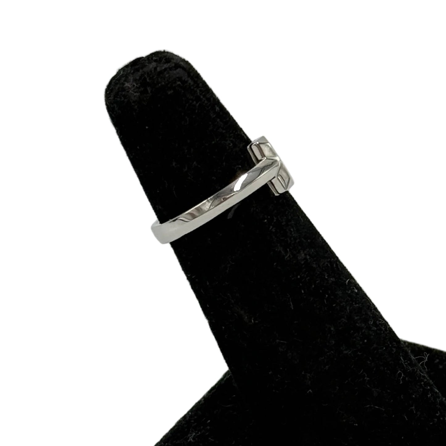 Tiffany & Company T1 18k White Gold Luxury Ring Size: 5.5