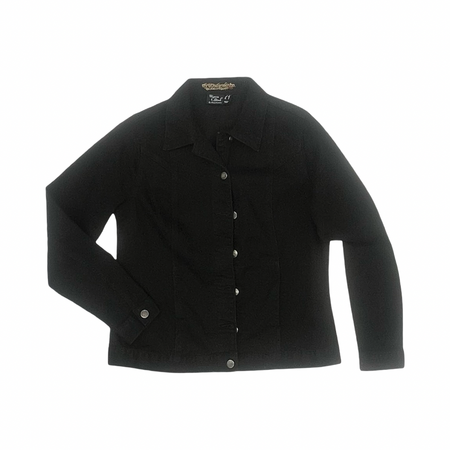 Jacket Denim By Women With Control In Black Denim, Size:Xs