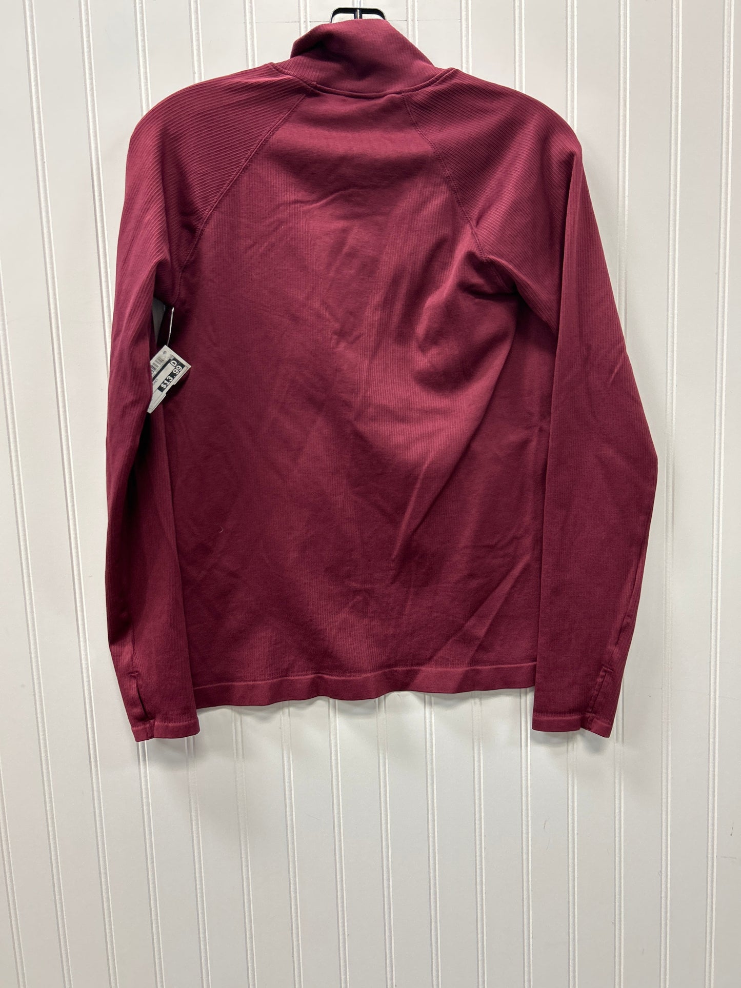 Athletic Jacket By Fabletics In Maroon, Size:M