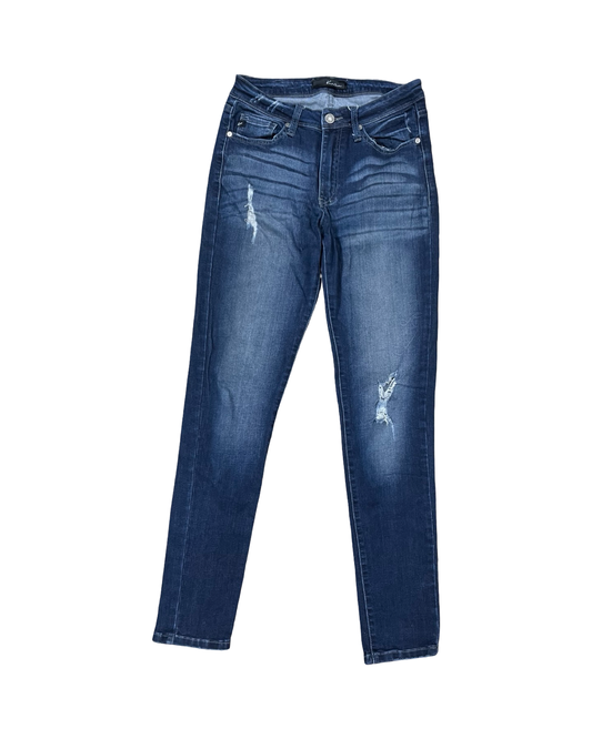 Jeans Skinny By Kancan In Blue Denim, Size:6
