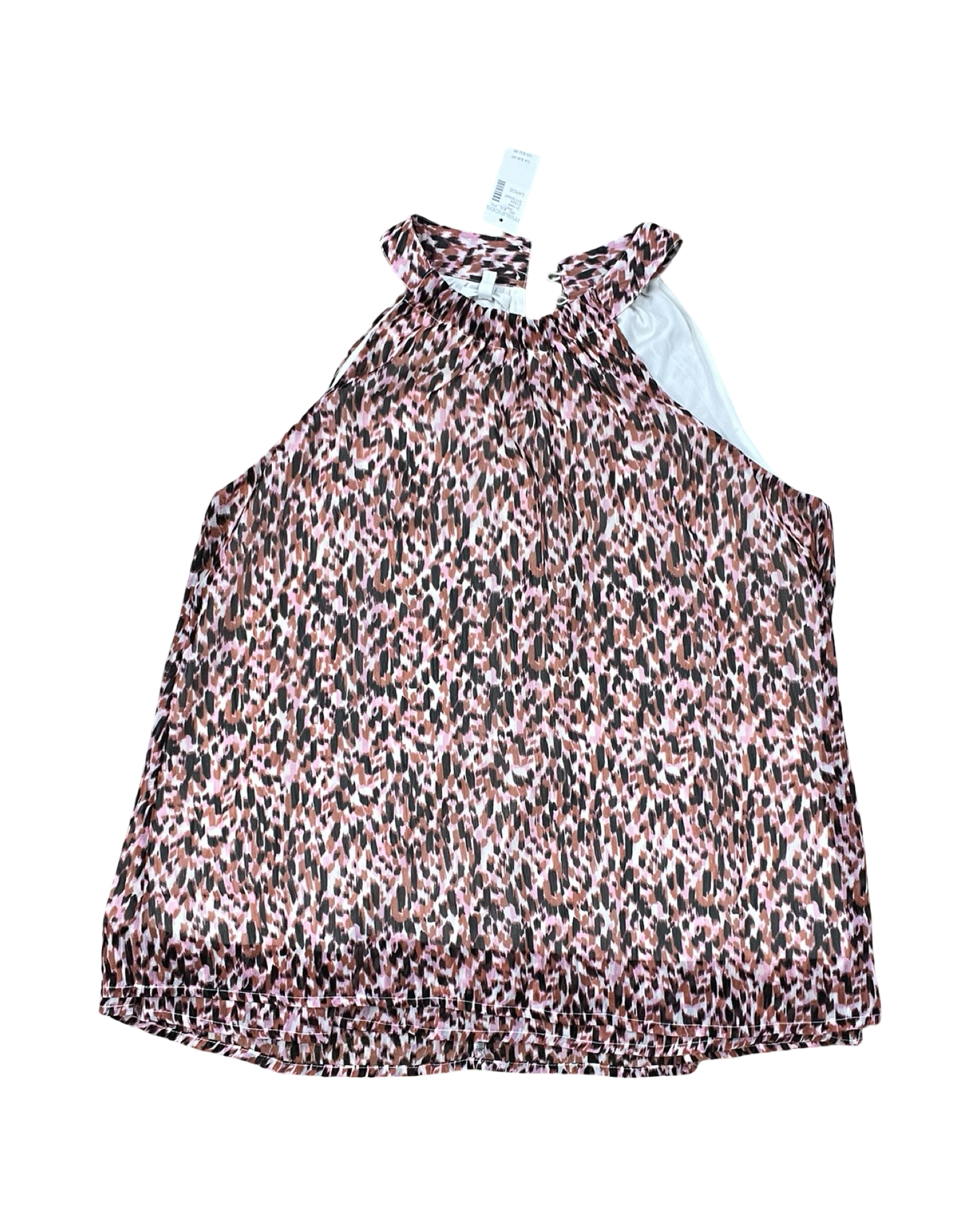 Top Sleeveless By Maurices In Cream & Pink, Size:L