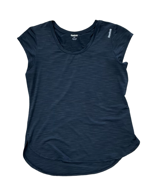 Athletic Top Ss By Reebok In Black, Size:L