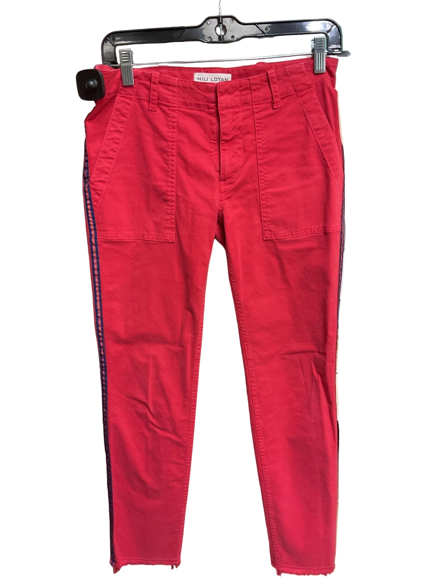 Pants Chinos & Khakis By Nili Lotan In Red, Size:0