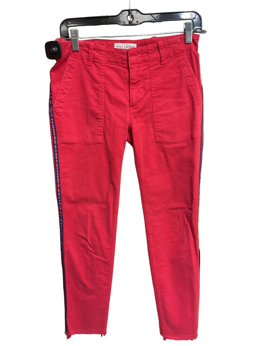 Pants Chinos & Khakis By Nili Lotan In Red, Size:0