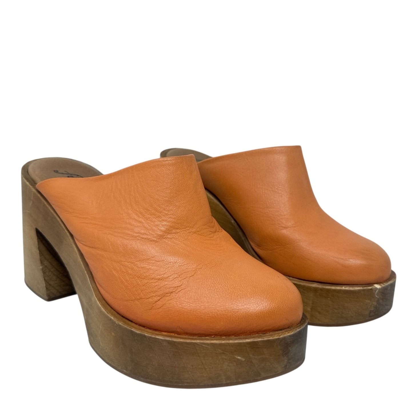 Suki Platform Clogs By Free People In Orange, Size: 8