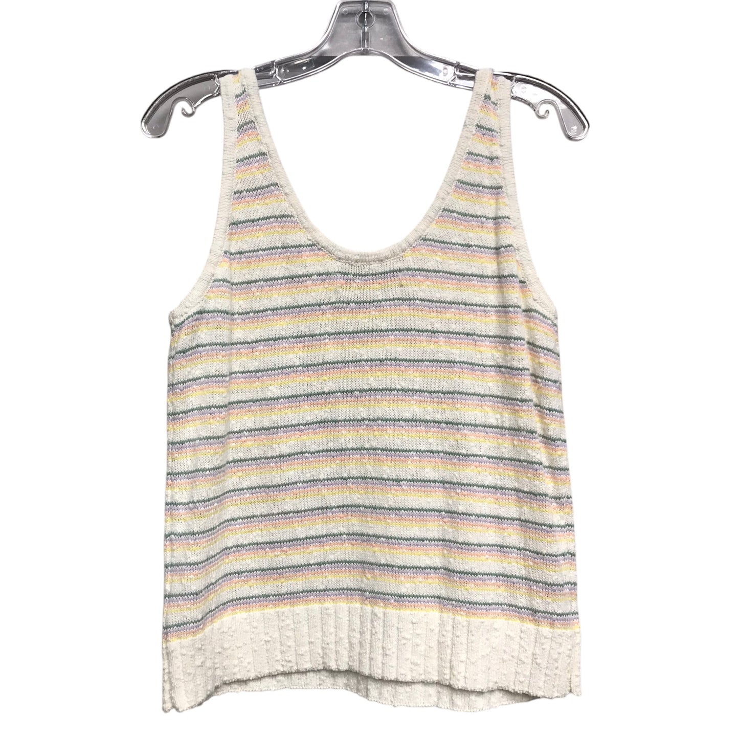 Top Sleeveless By Loft In Striped Pattern, Size:M