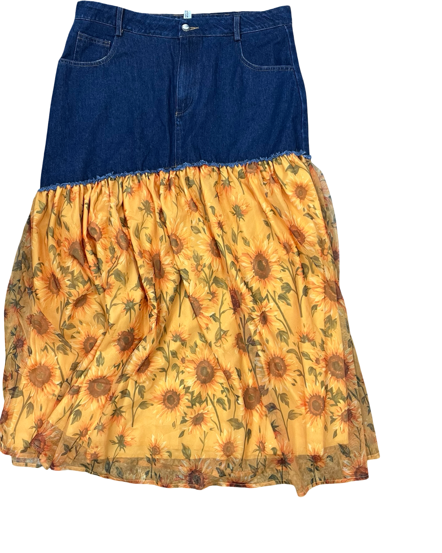 Skirt Maxi By Clothes Mentor In Blue & Yellow, Size:1X